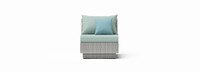 Cannes™ Set of 2 Sunbrella® Outdoor Armless Chairs - Spa Blue