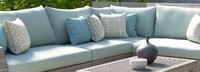 Cannes™ Set of 2 Sunbrella® Outdoor Armless Chairs - Spa Blue