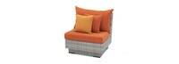 Cannes™ Set of 2 Sunbrella® Outdoor Armless Chairs - Tikka Orange