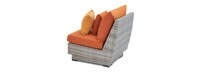 Cannes™ Set of 2 Sunbrella® Outdoor Armless Chairs - Tikka Orange