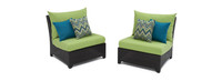 Deco™ Set of 2 Sunbrella® Outdoor Armless Chairs - Ginkgo Green
