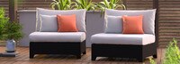 Deco™ Set of 2 Sunbrella® Outdoor Armless Chairs - Ginkgo Green