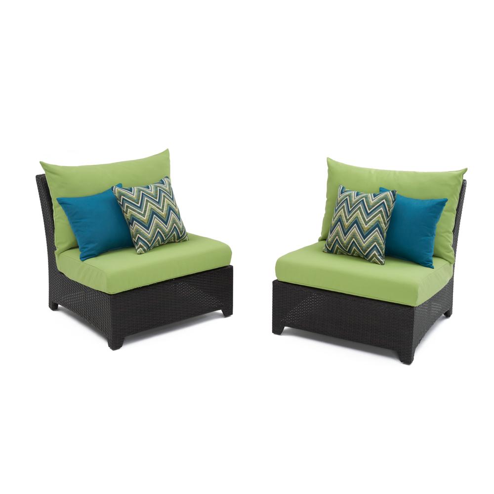 Deco™ Set of 2 Sunbrella® Outdoor Armless Chairs - Ginkgo Green