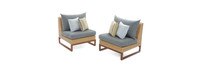Mili™ Armless Chairs - Charcoal Gray