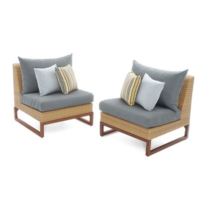 Mili™ Armless Chairs - Charcoal Gray