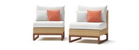 Mili™ Armless Chairs - Cast Coral