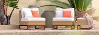 Mili™ Armless Chairs - Cast Coral