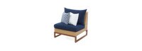 Mili™ Set of 2 Sunbrella® Outdoor Armless Chairs - Navy Blue