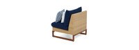 Mili™ Set of 2 Sunbrella® Outdoor Armless Chairs - Navy Blue