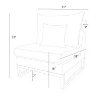 Mili™ Armless Chairs - Spa Blue