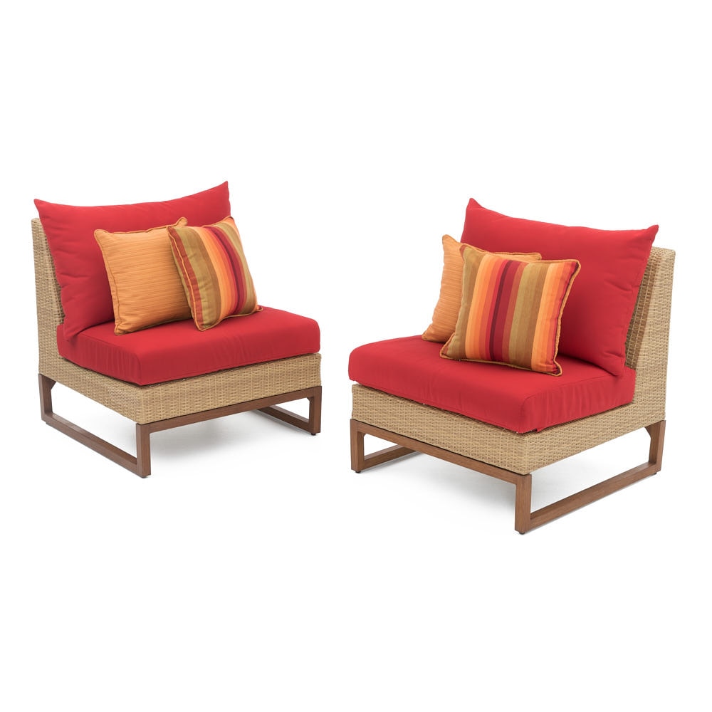 Mili™ Armless Chairs - Sunset Red