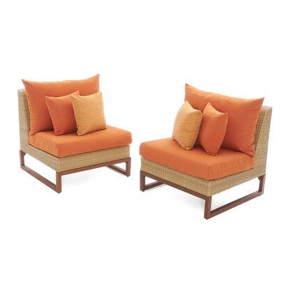 Mili™ Armless Chairs - Tikka Orange