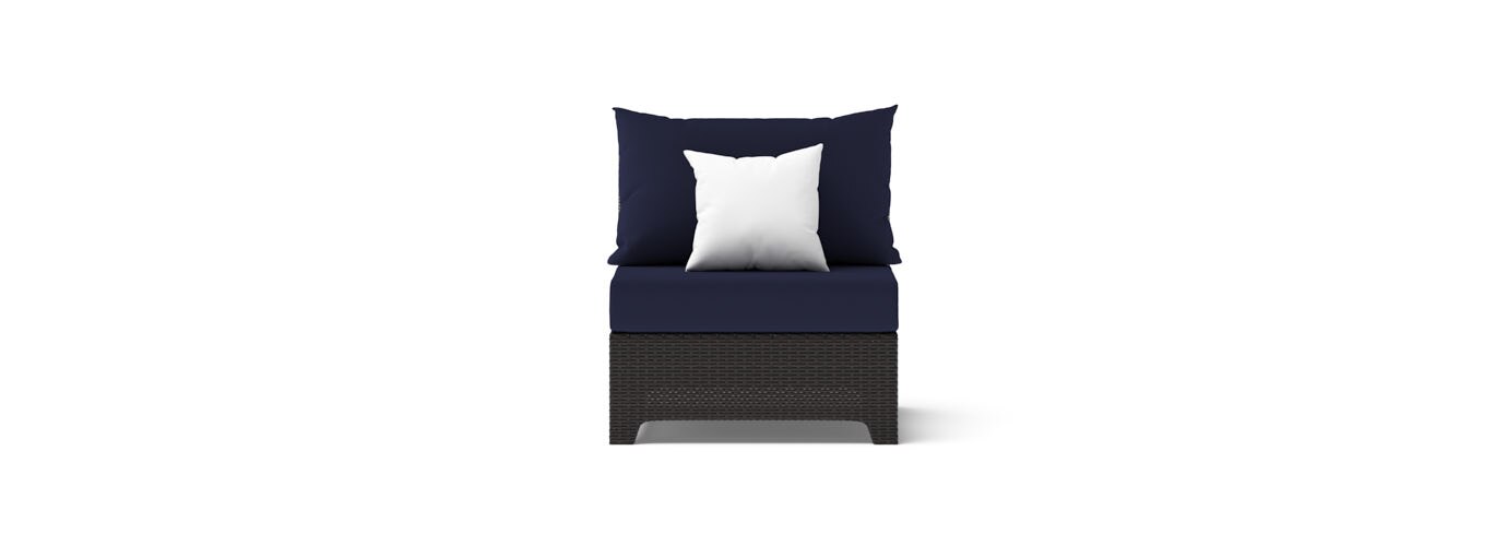 Deco™ 2 Piece Sunbrella® Outdoor Armless Chairs - Navy Blue