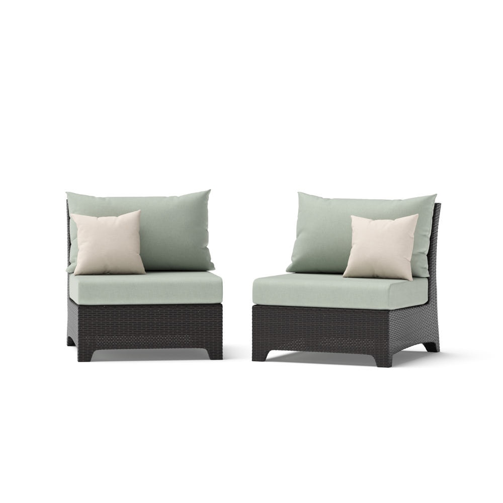 Deco™ 2 Piece Sunbrella® Outdoor Armless Chairs - Canvas Oasis