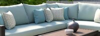 Deco™ Set of 2 Sunbrella® Outdoor Armless Chairs - Spa Blue