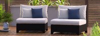 Deco™ Set of 2 Sunbrella® Outdoor Armless Chairs - Tikka Orange