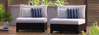 Deco™ Set of 2 Sunbrella® Outdoor Armless Chairs - Tikka Orange