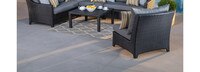 Deco™ Set of 2 Sunbrella® Outdoor Armless Chairs - Tikka Orange