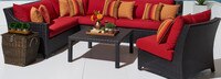 Deco™ Set of 2 Sunbrella® Outdoor Armless Chairs - Tikka Orange