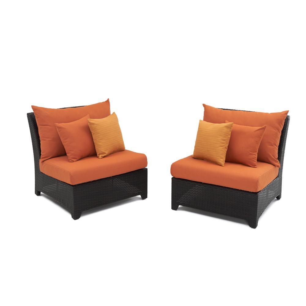 Deco™ Set of 2 Sunbrella® Outdoor Armless Chairs - Tikka Orange