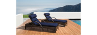 Barcelo™ Set of 2 Sunbrella® Outdoor Chaise Lounges - Charcoal Gray