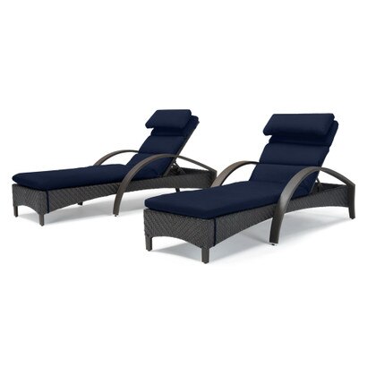Barcelo™ Outdoor Patio Chaise Lounge Chairs - Navy Blue