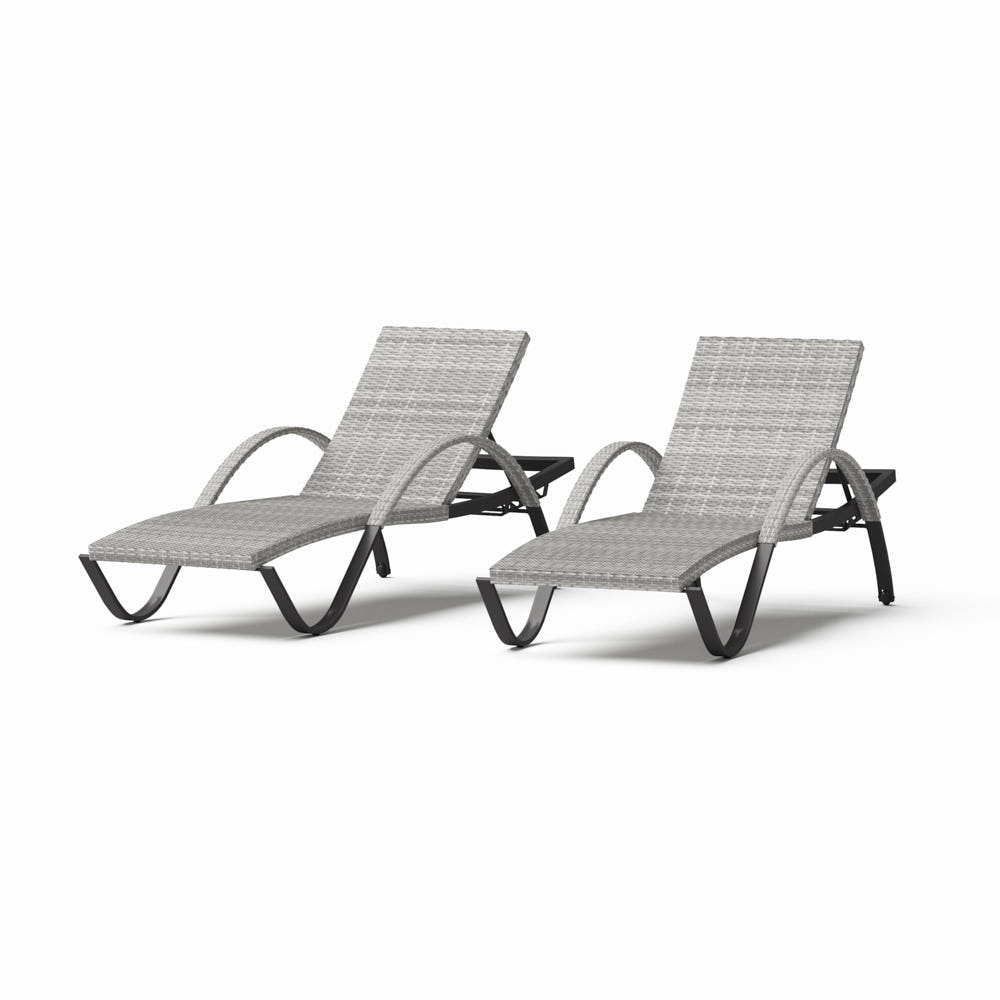 Cannes™ Set of 2 Sunbrella® Outdoor Woven Chaise Lounges