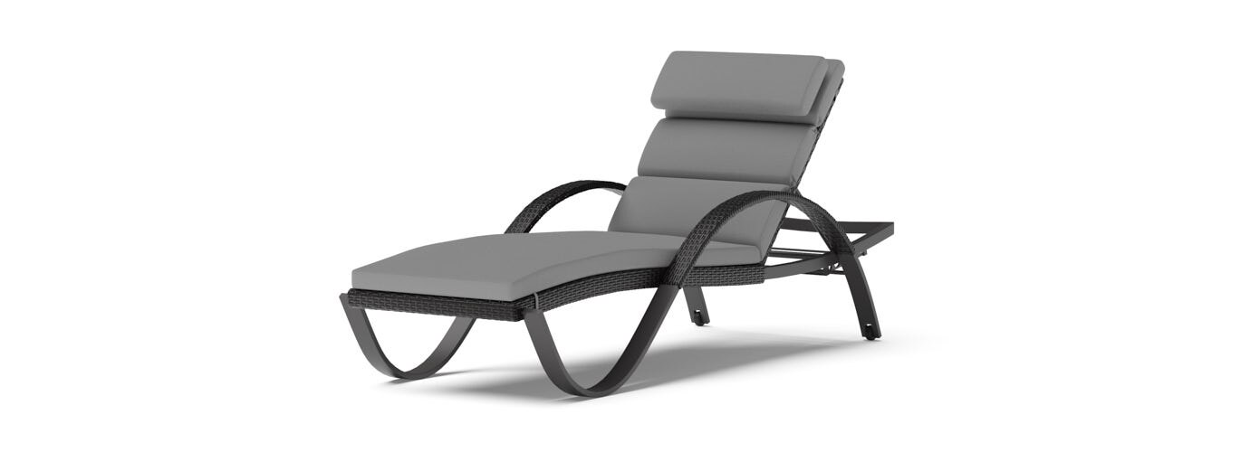 Deco™ 2 Piece Sunbrella® Outdoor Chaise Lounges - Charcoal Gray