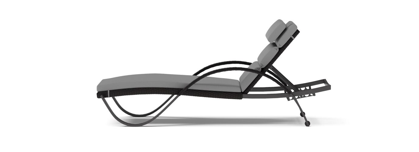 Deco™ 2 Piece Sunbrella® Outdoor Chaise Lounges - Charcoal Gray