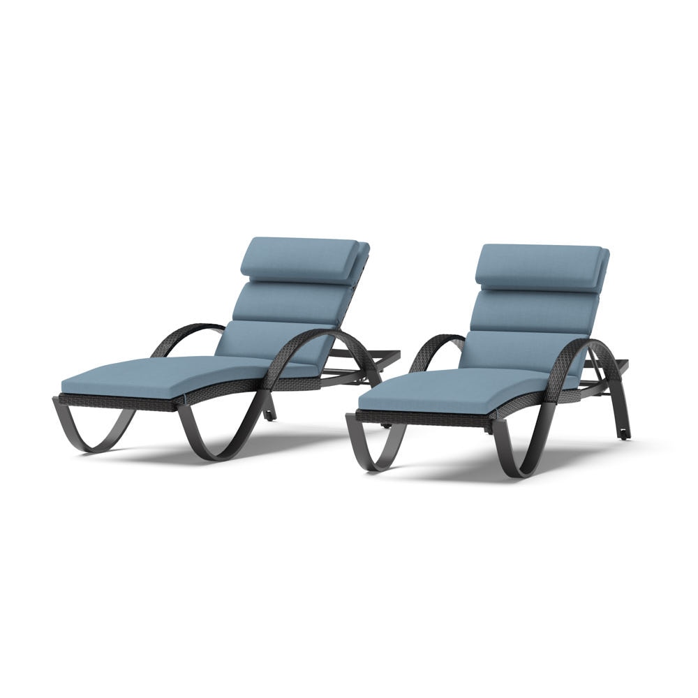 Deco™ 2 Piece Sunbrella® Outdoor Chaise Lounges - Canvas Denim