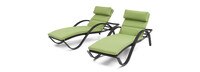 Deco™ 2 Piece Sunbrella® Outdoor Chaise Lounges - Ginkgo Green