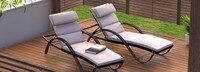 Deco™ 2 Piece Sunbrella® Outdoor Chaise Lounges - Bliss Linen
