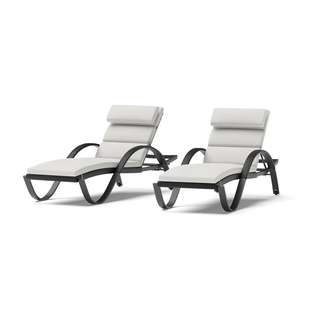 Deco™ 2 Piece Sunbrella® Outdoor Chaise Lounges - Bliss Linen