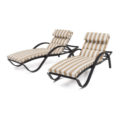 Deco™ Set of 2 Sunbrella® Outdoor Chaise Lounges - Maxim Beige