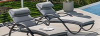 Deco™ Set of 2 Sunbrella® Outdoor Chaise Lounges - Navy Blue