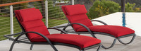 Deco™ Set of 2 Sunbrella® Outdoor Chaise Lounges - Navy Blue