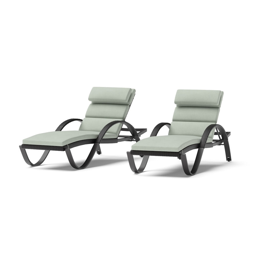 Deco™ 2 Piece Sunbrella® Outdoor Chaise Lounges - Canvas Oasis