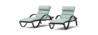 Deco™ 2 Piece Sunbrella® Outdoor Chaise Lounges - Spa Blue