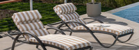 Deco™ Set of 2 Sunbrella® Outdoor Chaise Lounges - Spa Blue