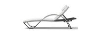 Cannes™ Set of 2 Sunbrella® Outdoor Chaise Lounges with Cushions - Bliss Linen