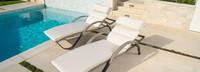 Cannes™ Chaise Lounges with Cushions - Moroccan Cream