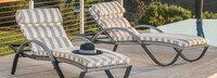 Cannes™ Set of 2 Sunbrella® Outdoor Chaise Lounges with Cushions - Maxim Beige