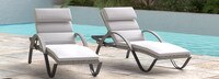 Cannes™ Set of 2 Sunbrella® Outdoor Chaise Lounges with Cushions - Maxim Beige