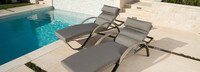 Cannes™ Set of 2 Sunbrella® Outdoor Chaise Lounges with Cushions - Maxim Beige