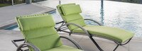 Cannes™ Set of 2 Sunbrella® Outdoor Chaise Lounges with Cushions - Maxim Beige