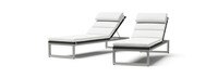 Milo™ Espresso Chaise Lounges - Bliss Linen