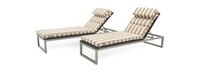 Milo™ Espresso Chaise Lounges - Maxim Beige