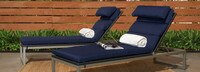 Milo™ Espresso Chaise Lounges - Maxim Beige