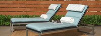 Milo™ Espresso Chaise Lounges - Maxim Beige