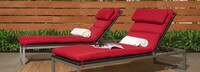 Milo™ Espresso Chaise Lounges - Maxim Beige